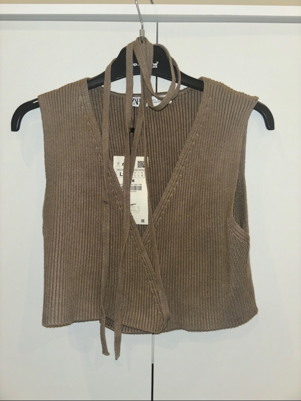 Zara Rib-knit Sleeveless Wrap Top in NWT